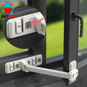 GIFTIDEA Multifunction Window Safety Lock Home Baby Security Protection Anti-Open Fall Adjustable Window Buckle Sliding Door Limit Holder