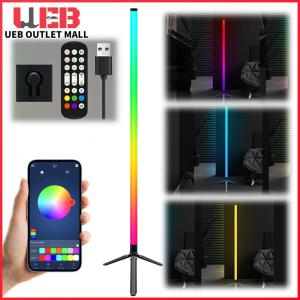 UEB Smart RGB LED Corner Lamp USB Power Supply Dimmable Floor Lamp with Music Sync Ideal for Living Rooms Bedrooms and Gaming Rooms