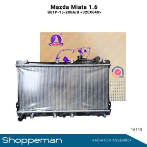 16119 MAZDA MIATA 1.6 MX-51 NA 1.6 1.8 NA6C RADIATOR ASSEMBLY M/T 320x648x16mm PA16 1ROW B61P-15-200A/B