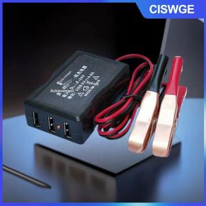 CISWGE 1pcs 12V 24V đến 5V Khẩn Cấp Power USB Adapter với 3USB cổng và pin clip cho cao-hiệu quả điện thoại sạc