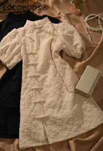 COCOEPPS chinese new year clothes 2024 New National Trend and National Style Can Be Worn Daily with a Short Improved Cheongsam Dress 旗袍连衣裙改良2024