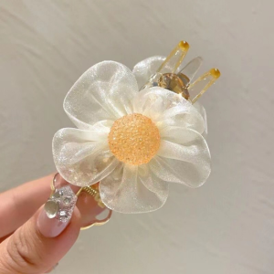 Mesh Flower Ball Head Grab Clip Female Bud Head Hair Clip 2023 New High-end Coil Hair Artifact Hair Claw Clips Hair Pins for Women Hair Accessories