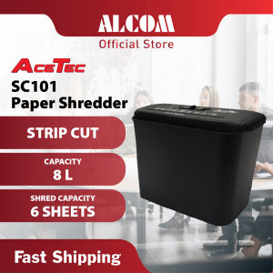 [New Arrival] ACETEC SC101 Paper Shredder with Strip Cut Type Low Noise 8L Bin & 220mm Entry Width
