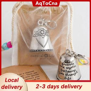 [COD] AqToCna Ship within 24 hours Blessing Bell Friends Are Angels Ornament Blessing Bell Watch Over Me Crafts for Doors Vehicles and Bags or Keys