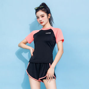 Set đồ bơi nữ quần ngắn 2 lớp + áo bơi ngắn tay thời trang cao cấp