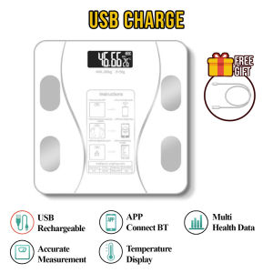 【SG STOCK】12 in 1 Smart weighing scale body fat weigh weight scale Body Composition Scale bathroom scale digital weighting scale
