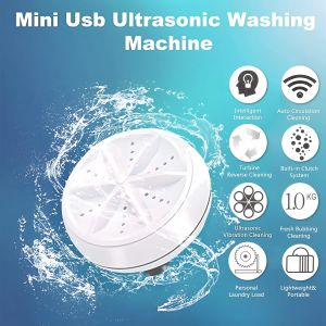 Portable Mini Washer 12L Foldable Laundry with Spin Dryer Basket 3 Modes Quiet Motor for Baby Clothes Underwear Socks