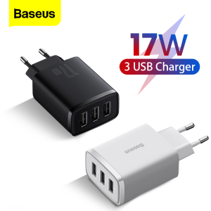 [New] Bộ sạc USB Baseus 17W / 105W Bộ sạc du lịch 3 USB Dynamic Power cho iPhone 13 12 Pro Max Bộ sạc tường Huawei Xiaomi Samsung iPad
