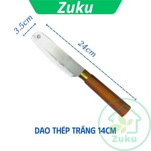 Bộ Dao Thái Thịt và Gọt Trái Cây Đa Năng Zuku - Cán Gỗ Thép Không Gỉ Cao Cấp Trung Quốc