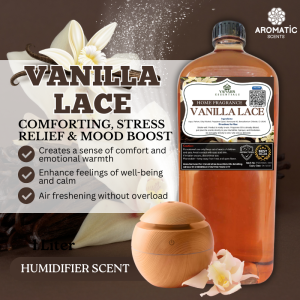 Vanilla Lace 1L Water Based Scent Essential Oil Fragrance for Humidifier Air Freshener & Linen Spray