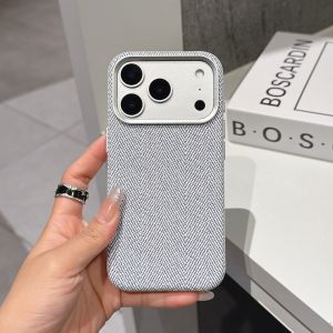 Applicable iPhone18promax Woven texture magnetic phone case for 17 All-inclusive minimalist and drop-proof case
