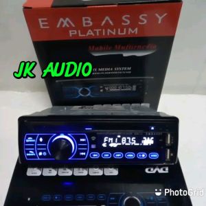 Tape Mobil Head Unit Single Din Embassy DVD BLUETOOTH USB MMC