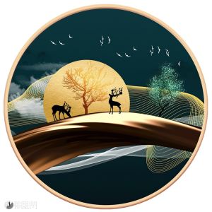 TRANH tròn khổ đại siêu lớn trang trí khách sạn biệt thự.. BẦU TRỜI VỀ ĐÊM CÁCH TÂN TRÁNG GƯƠNG MICA ĐỘC ĐÁO SANG TRỌNG HÌNH TRÒN KÍCH THƯỚC 80*80/90*90/100*100/120*120