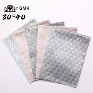 ผ้าไมโครไฟเบอร์ทําความสะอาดกระจก 30x40 ซม. / แผ่นใยขัดเกล็ดปลาที่มีประสิทธิภาพ / ผ้าเช็ดโต๊ะในครัวเรือนG2654