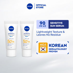 NIVEA SUN Protect & Light Feel Sensitive Sun Serum 90ml x2 (Pelindung Matahari)