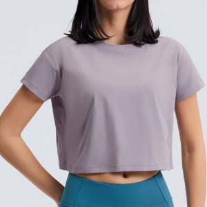 ISLAND WALK Sports Crop Top Women Yoga Top Quick Drying Fitness Gym Workout Running S-XXL DS071