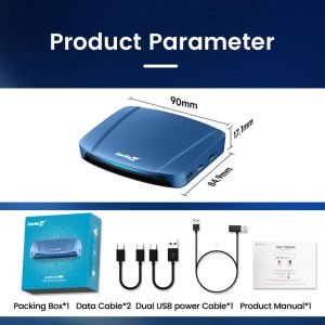 Carlinkit Tbox Ultra Android 15.0 System กล่องสตรีมมิ่งไร้สาย CarPlay และ Android Auto ชิป SM6350 (รับประกัน 1ปี)