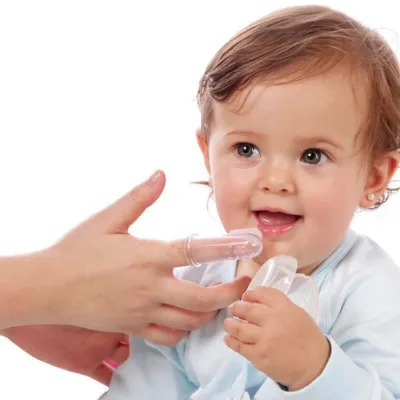 TEETHER SIKAT GIGI BAYI SILICON UNTUK LIDAH ANAK BAYI SIKAT JARI SILIKON LEMBUT (VH)