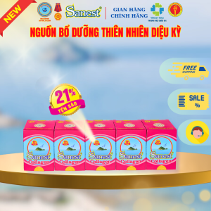 💥 NEW [ Combo 5 lọ] Nước Yến sào Khánh Hòa Sanest 21% - Collagen