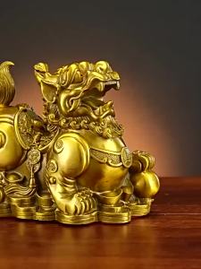 [师傅已开光] Ready COD 纯铜貔貅一对 招财摆件 正品开光 招财转运镇宅辟邪聚财摆件 入宅乔迁礼物 新年装饰 客廳办公室裝飾品 擺件 Fengshui Ornament Decor Copper PI XIU