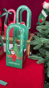 圣诞节平安夜苹果盒手提礼物盒糖果平安果包装盒圣诞老人饼干盒