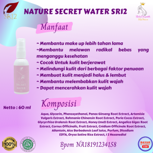 Nature Secreat Water Spray SR12 Glowing Membuat Make Up Tahan Lama Cocok Untuk Yang Berjerawat