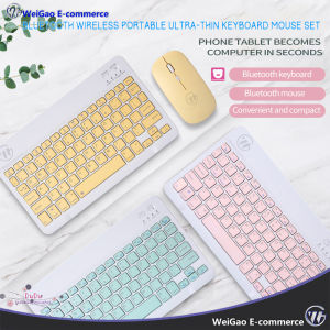 Bluetooth Wireless Portable Ultra-thin Keyboard Mouse Set for Ipad Tablet Mobile Phone

