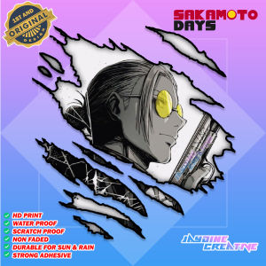 Sakamoto Days Scratch Design Sticker Indoor Outdoor Vinyl Sticker Waterproof & Non-Faded