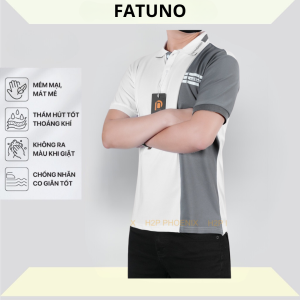 Áo Polo Nam Chất Cotton Cá Sấu Thoáng Khí Thoải Mái Phối Màu Thời Trang