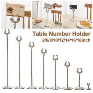 WUXU U Shape Table Number Holder Stable Base Seat Clamp Name Card Holder Durable Stainless Steel Menu Standing Table Accessories
