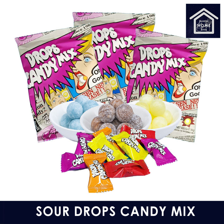 Buenas Sour Drops Candy Mix Hard Sweet Candy Plum Sour Refreshing Candy