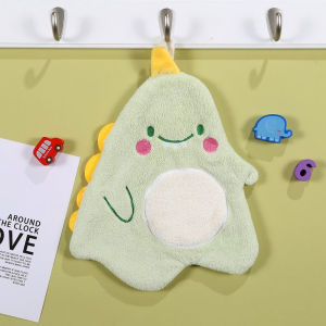 Khăn Lau Tay Mềm Mại Khô Nhanh Bằng Lông Cừu San Hô Họa Tiết Hoạt Hình Dễ Thương