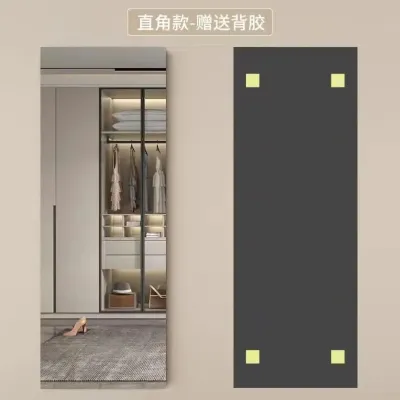 Acrylic Full Length Mirror Wall Mounted Self Adhesive Soft Mirror Door Behind The Wall Mounted Mirror Hanging Door Free Hidden Wardrobe Mirror