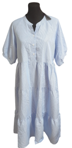 STRIPE BLUE TIER PLUS SIZE DRESS (XL)