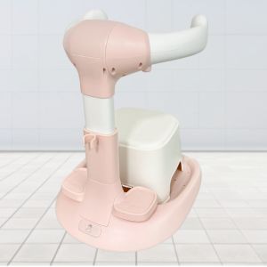 Joyplanet  ที่ยืนอาบน้ำเด็กพร้อมเก้าอี้ ที่วางเท้า และที่เสียบฝักบัว ปรับได้ 5 ระดับ hugBathStand อุปกรณ์ช่วยยืนอาบน้ำเด็ก รุ่น UW034