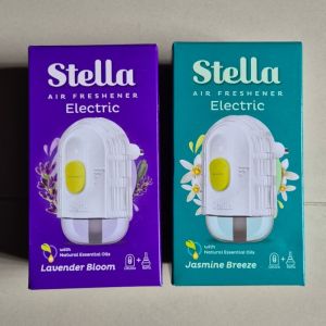 Stella Essential Oils Aromatherapy Electric Set - Pengharum Ruangan Elektrik Elegan dengan Aroma Lavender Bloom/Jasmine Breeze