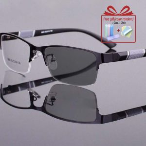 Half-Frame Graded Glasses for Nearsighted - Anti-Radiation 0-400 Degree Fashion Eyeglasses for Business Men Eyeglasses