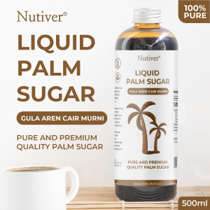 NUTIVER | LIQUID PALM SUGAR 500ML | GULA AREN CAIR ORGANIK | LIQUID BROWN SUGAR ASLI | 100% GULA NIRA AREN | LIQUID PALM SUGAR | GULA AREN CAIR NUTIVER