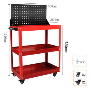 【ร้านไทย จัดส่งภายใน 24 ชั่วโมงใ】 ชั้นวางเครื่องมือ รถเข็นเครื่องมือ ชั้นวางเครื่องมือ รถเข็น ชั้นใส่เครื่องมือ ชั้นใส่เครื่องมือช่าง รถเข็นช่าง มีการรับประกันจากผู้ขาย วัสดุแผ่นรีดเย็น แผ่นหนา0.6มิล รับน้ำหนัก300กิโล ขนาด73*70*35ซม.