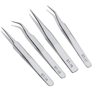 PL ci Tools Tweezers Stainless Steel Anti-Iodine Long Forceps Straight Curved