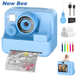 New Bee H16 2.4" 1080P HD Instant Print Camera for Kids Girls Boys with 32G TF Card & Photo Paper