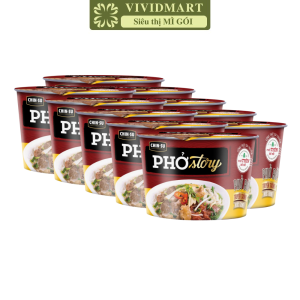 [SET 10 TÔ] - MASAN - Chin-su Phở Story tô (có thịt thật) hương vị Phở bò Chinsu Phở bò Story tô Phở Thìn bờ hồ (131g/tô)