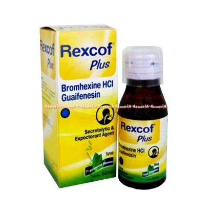 Rexcof Plus Bromhexine HCL 60ml Obat Syrup Batuk Berdahak Sirup Cair Rekcof