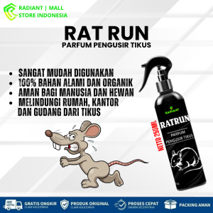 RATRUN Parfum Pengusir Tikus Alami Obat Pengusir Anti Tikus Ampuh dengan Formula Aromatic Spray
