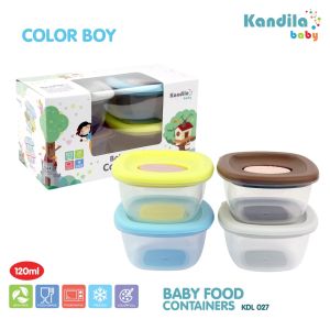 KANDIL BABY FOOD CONTAINER / KDL 027 WADAH MAKANAN ANAK 4 PCS / SET KOTAK MAKANAN SERBAGUNA