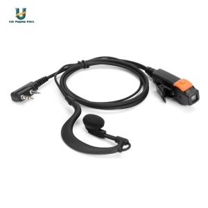 2 Pin Walkie Talkie Headset Earphones K-Plug Radio Earpiece Headset Dual PTT G Type with Microphone for Kenwood Baofeng 888S TYT[Ueb Flagship Store]