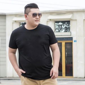 40-130kg M-8XL Loose Plus Size Men T-Shirt Tees Short Sleeve Shirt Crew Neck