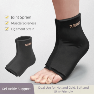 FUJIN พรีเมี่ยมเจล ปลอกข้อเท้าเจลบรรเทา ร้อนและเย็น ใช้ซ้ำได้ รองรับข้อเท้า ชุดป้องกันกีฬา อาการบาดเจ็บที่ข้อเท้า แพ็คน้ำแข็งสำหรับข้อเท้า ผู้ชายและผู้หญิง