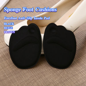 Jozoo High Heels Half Size Sponge Insole Anti-Skid Foot Protection Forefoot Pad Anti-Wear Elastic Sweat-Absorbent Pads
