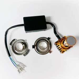 Universal Motorcycle LED Headlight With Fan All-Weather Yellow/White Made in Thailand